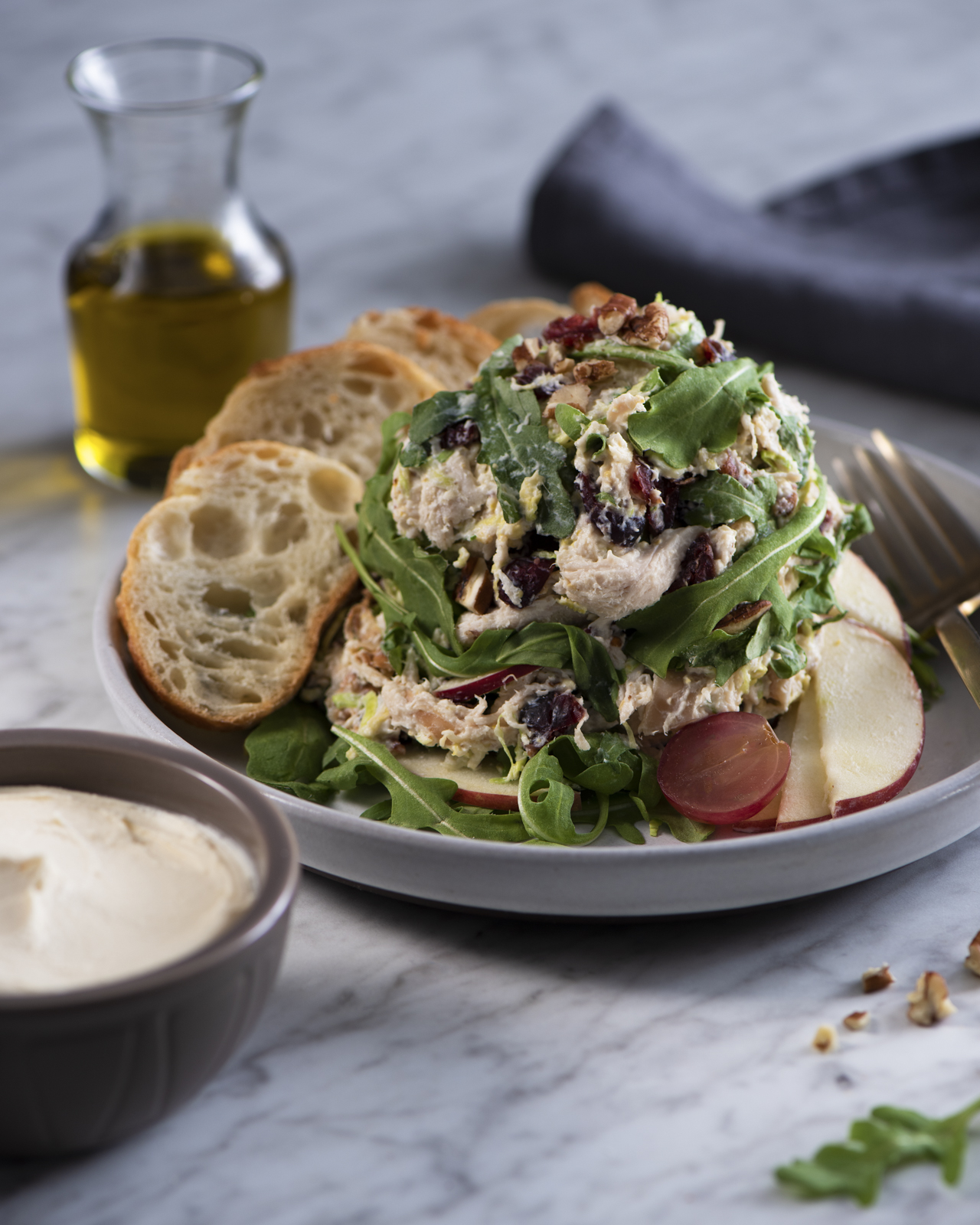 President Cheese Canada Brie Chicken Salad with Baguette Rounds - President Cheese Canada